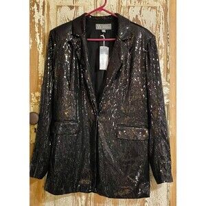 Women's Worthington X Jason Bolden Sequin Blazer - Black - Size Medium